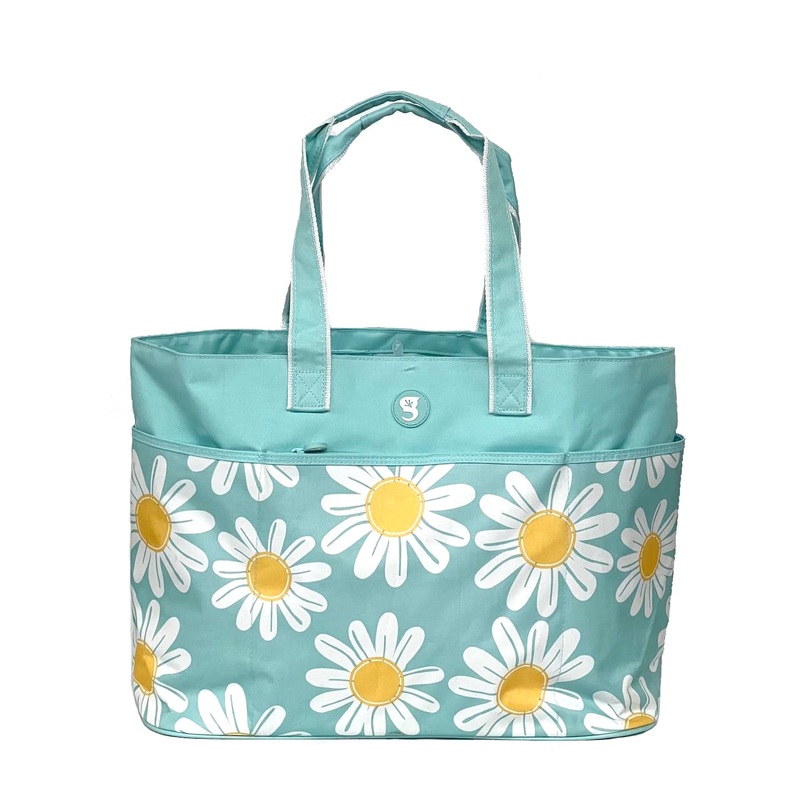 Geckobrands Large Beach Tote - Retro Daisy