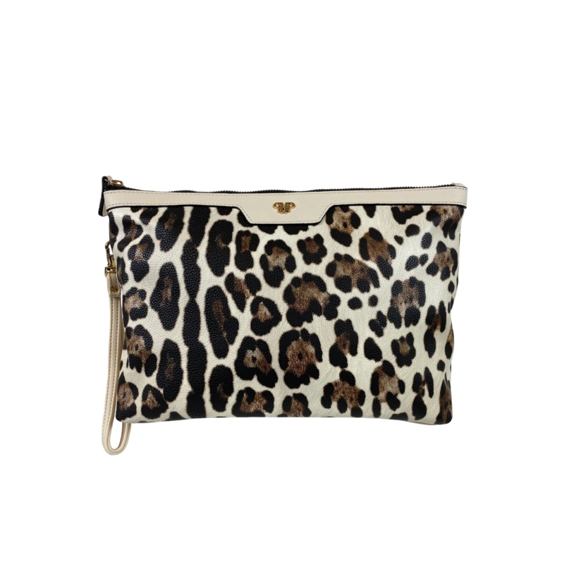 PurseN Large Litt Makeup  Case - Cream Leopard