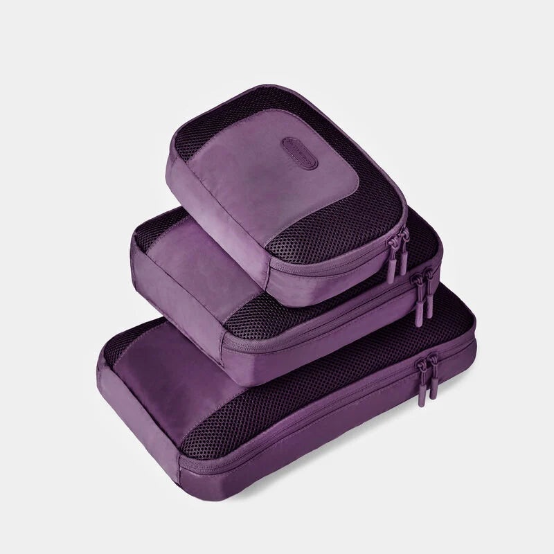 Travelon Bags Set of 3 Packing Cubes - Blackberry