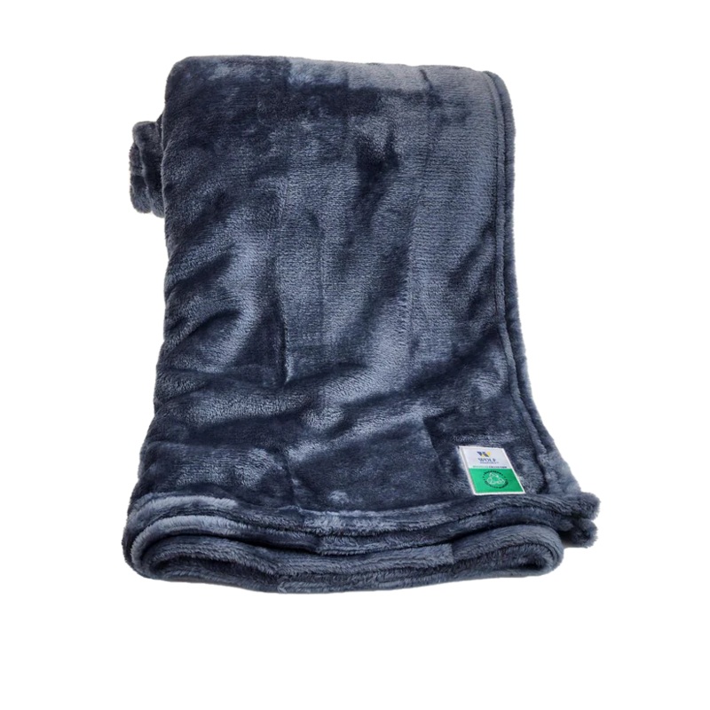 Wolf Essentials Recycled Fleece Travel Blanket, 50" x 60" - Pewter