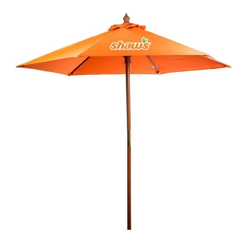 7' Wooden Market Umbrella