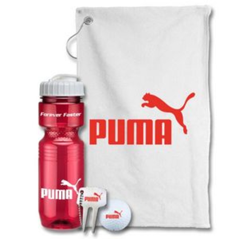 Jogger Bottle Gift Set w/ 26 Oz. Jogger Bottle/ Divot Tool/ Golf ball/ Towel