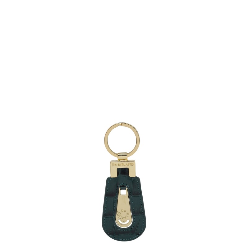 Croco Leather Key Chain - Octane