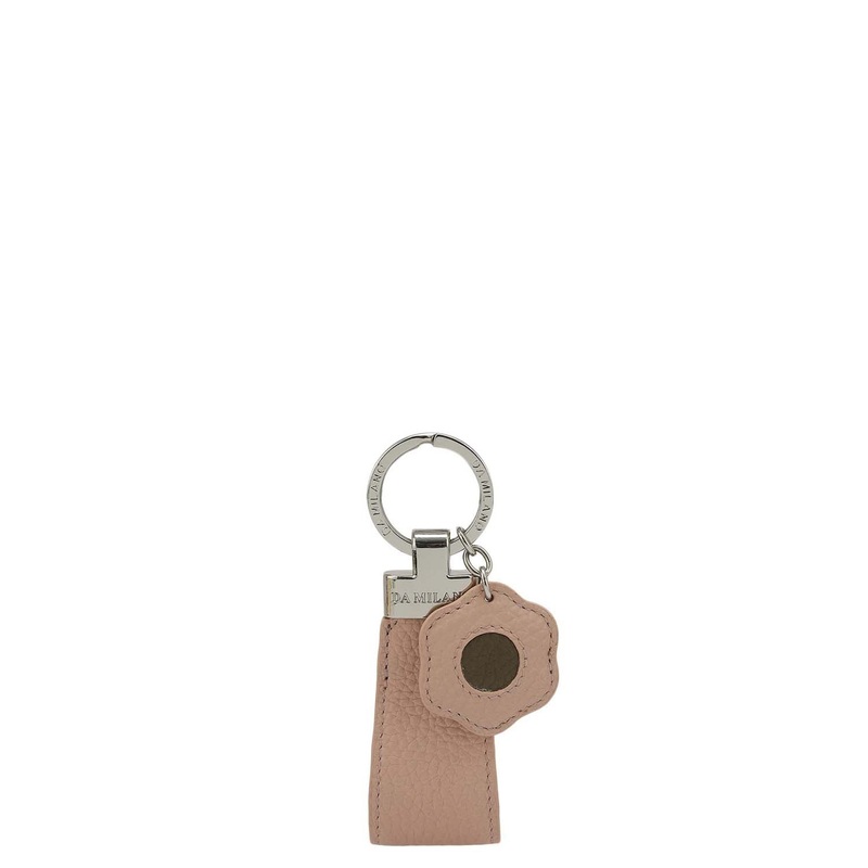 Wax Leather Key Chain - Baby Pink