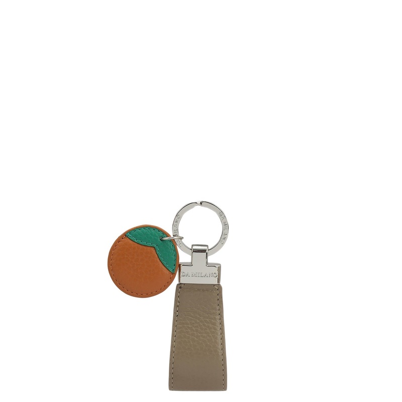 Wax Leather Key Chain - Greyish Taupe