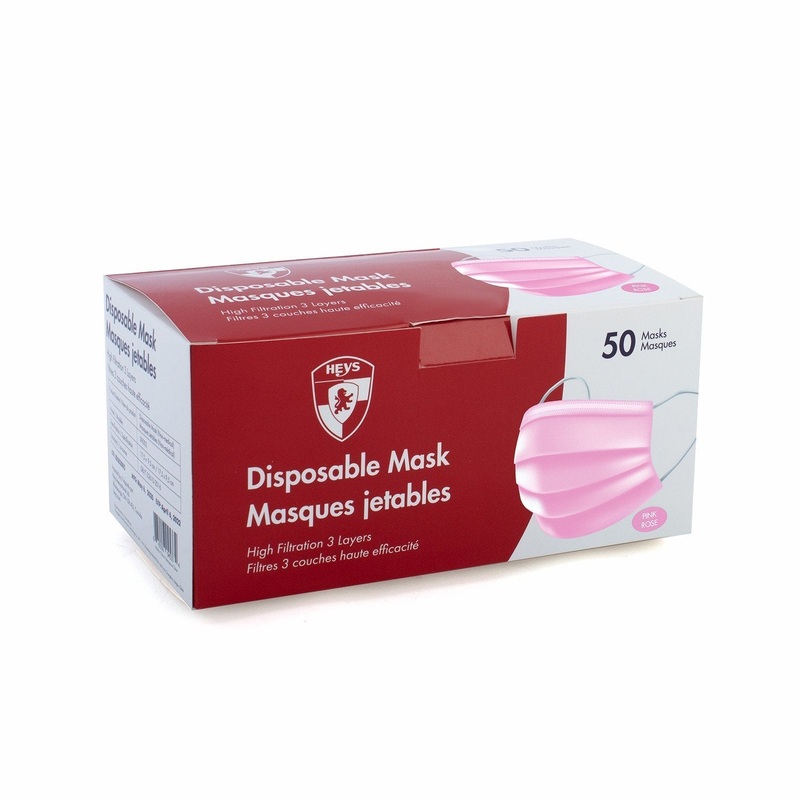 Heys Disposable Face Masks (1 Box / 50 pcs. per box) - Pink