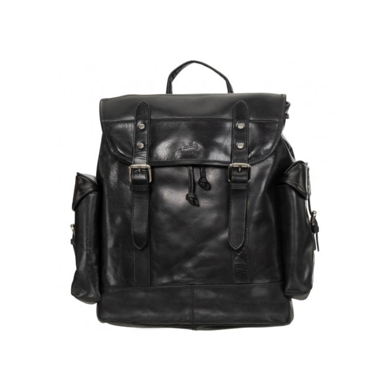 Mancini Buffalo Collection Leather Backpack for 15.6 Laptop and Tablet