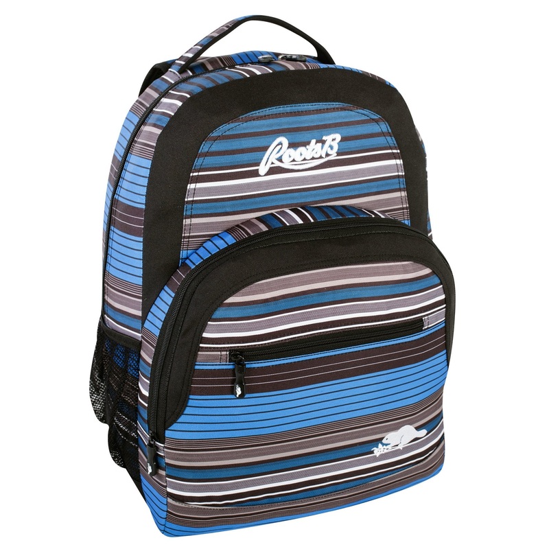 Roots 73 Poly 15.6 Laptop Backpack - Blue Stripes