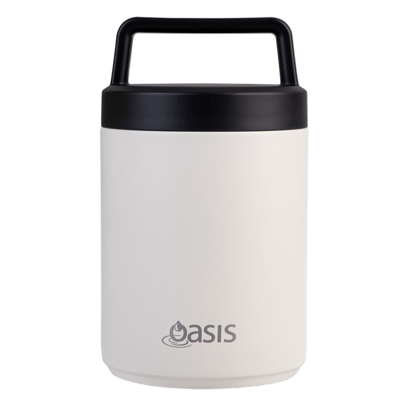 Oasis Stainless Steel Insulated Dual Compartment Food Flask with Handle 480ML
