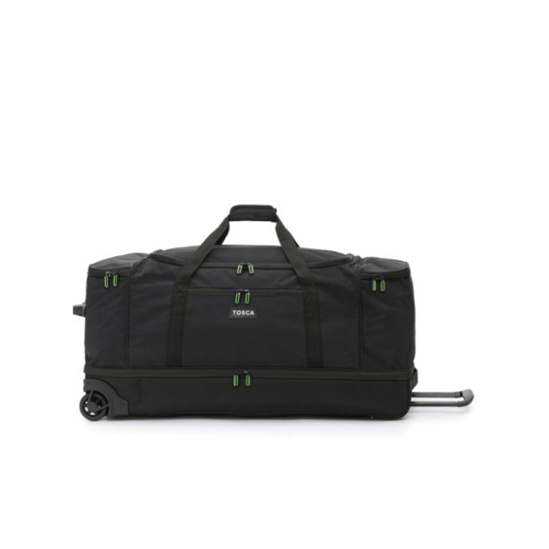 Tosca - TCA798TWJ-A 85cm Wheeled split compartment Duffle - Black/Grey/Lime