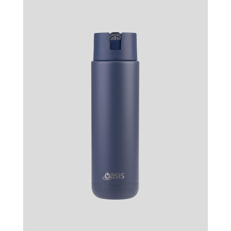 Oasis - 8867 MODA 700Ml Ceramic tripple wall insulated Bottle w Straw - Indigo