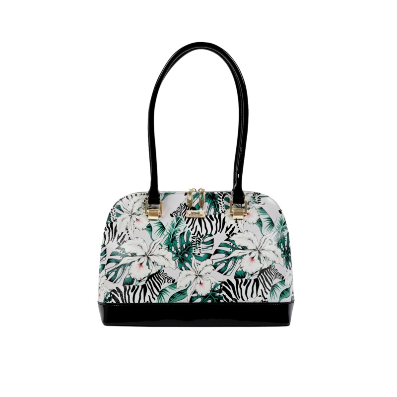 Serenade - SN45-0758 Large Leather Handbag - Zebra