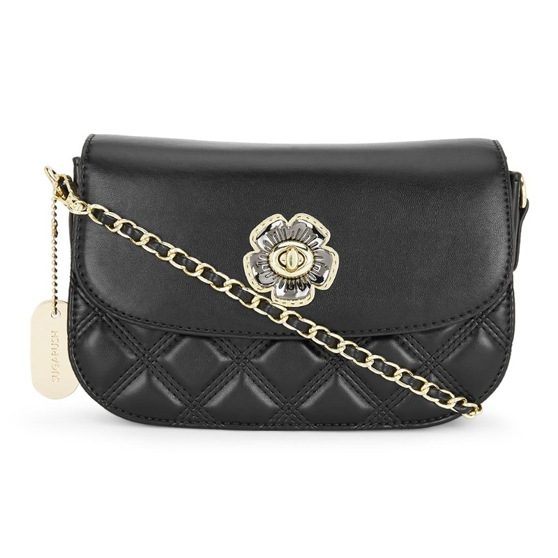 Sugarush Maci Women's Vegan Leather Quilted Sling Bag