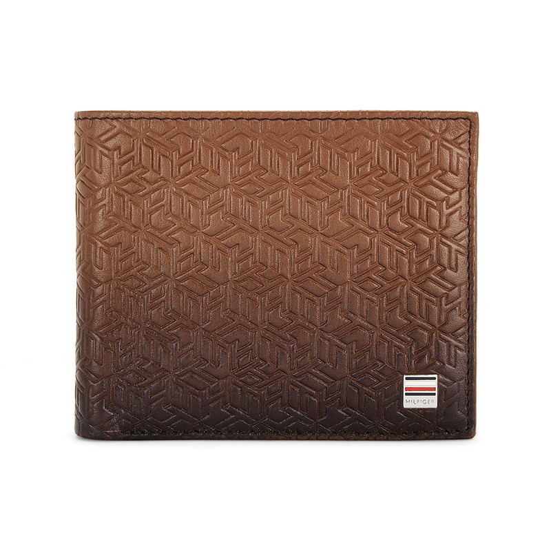 Tommy Hilfiger Cosmos Men's Leather Passcase Wallet-Tan
