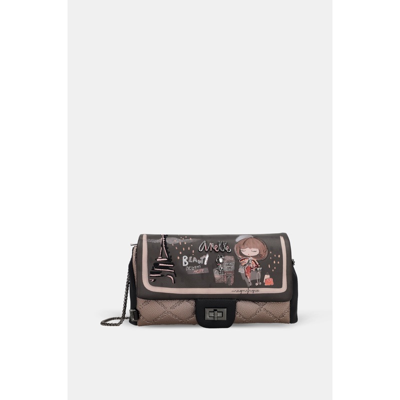 Mademoiselle crossbody bag with flap