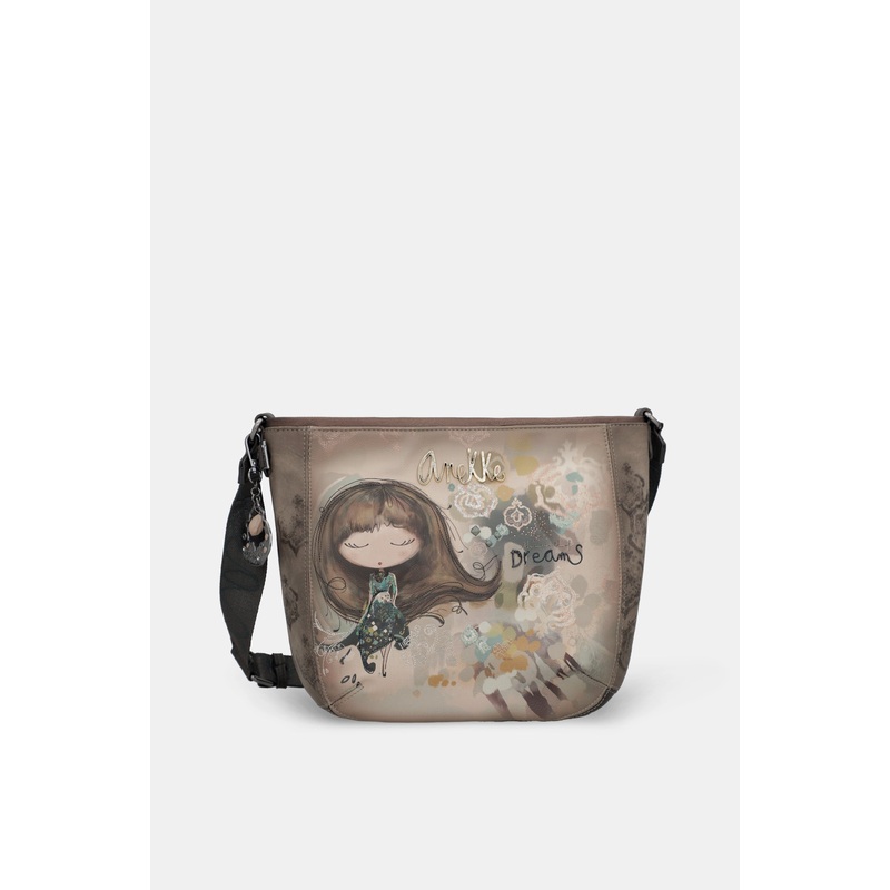 Real oval medium crossbody bag