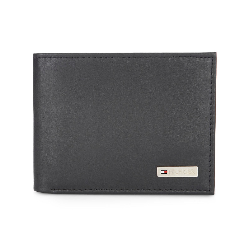 Tommy Hilfiger Ottawa Men's Leather Passcase Wallet Black