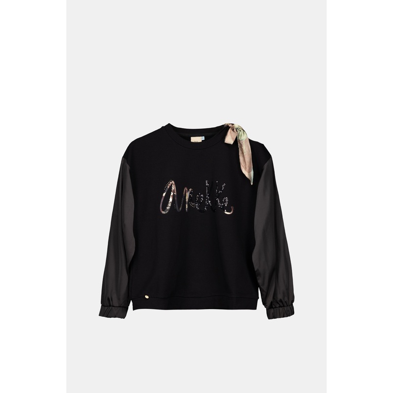 Black cut-out sweatshirt