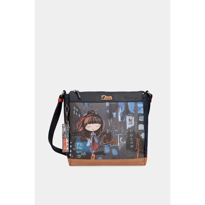 Contemporary Rectangular 3 compartment shoulder bag Contemporary