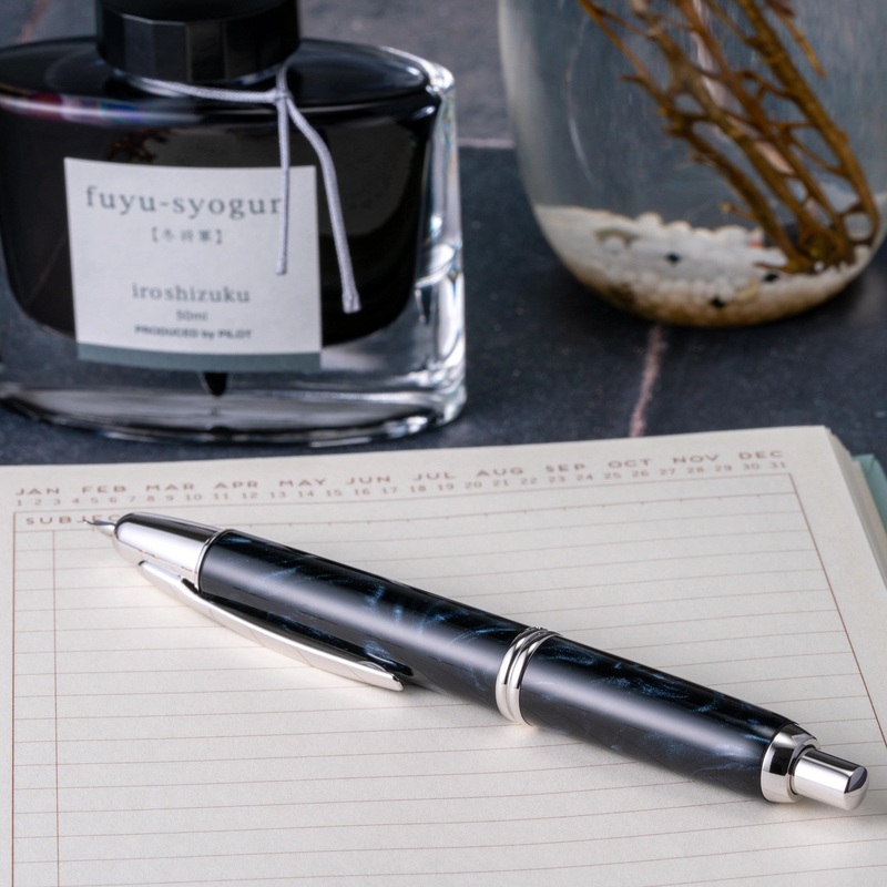 Pilot Vanishing Point SE Fountain Pen | Marble Black (Fine Nib)