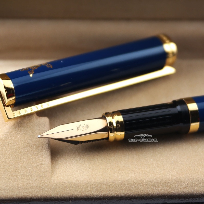 S.T. Dupont Blue Chinese Lacquer Fountain Pen - M
