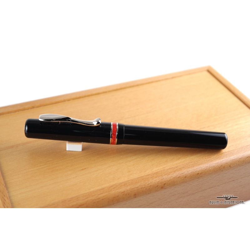 Visconti Midnight Voyager Black with Coral Fountain Pen - M