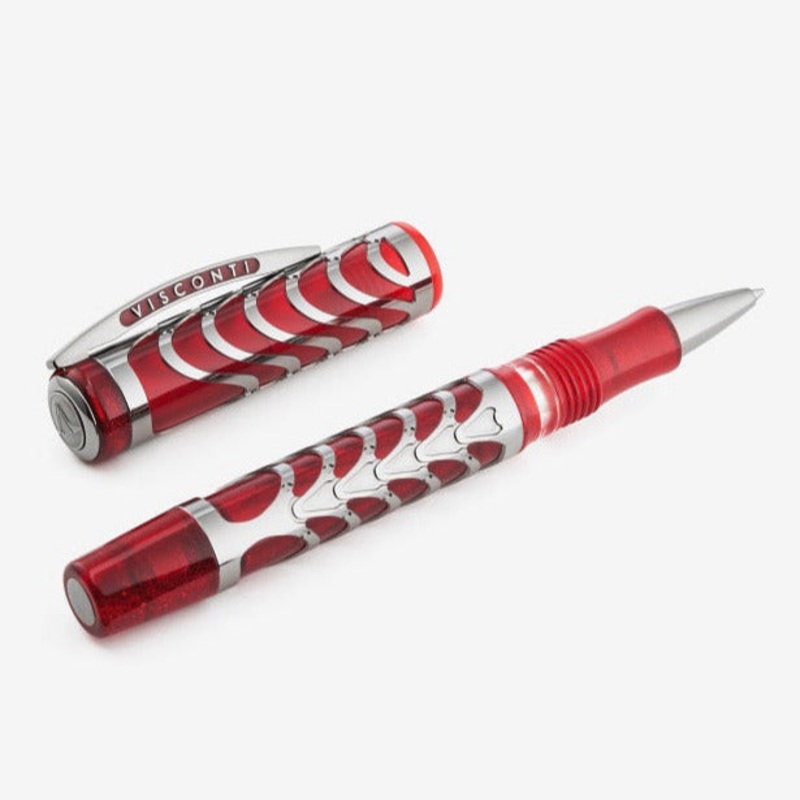 Visconti Skeleton Ruby Red Limited Edition Rollerball Pen