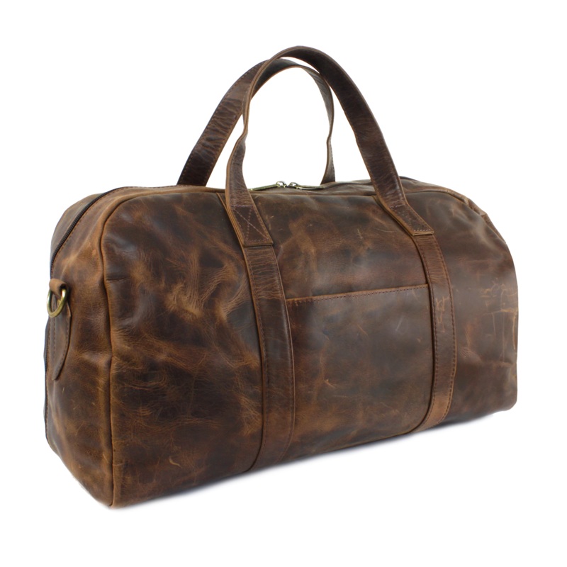 DISTRESSED LEATHER UNDER-THE-SEAT CLUB BAG