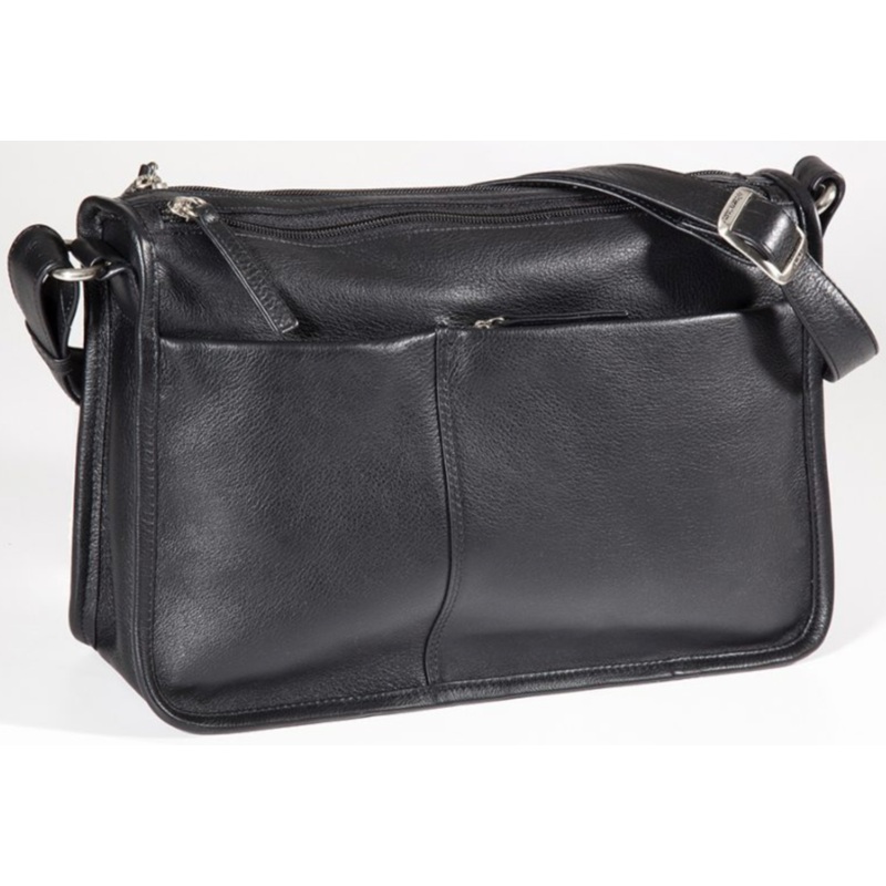 Derek Alexander Central Park Twin Top Zip Shoulder Bag
