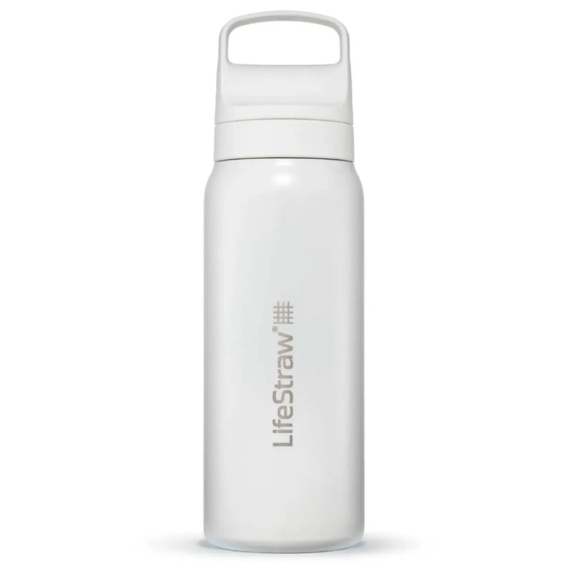 LifeStraw Go 2.0 - 700ml Stainless Steel Water Filter Bottle - White