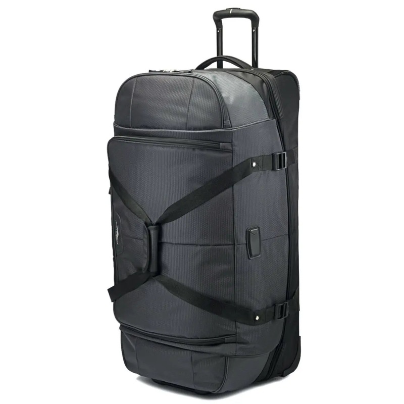 High Sierra Fairlead 86 cm Drop-Bottom Wheeled Duffle - Mercury / Black