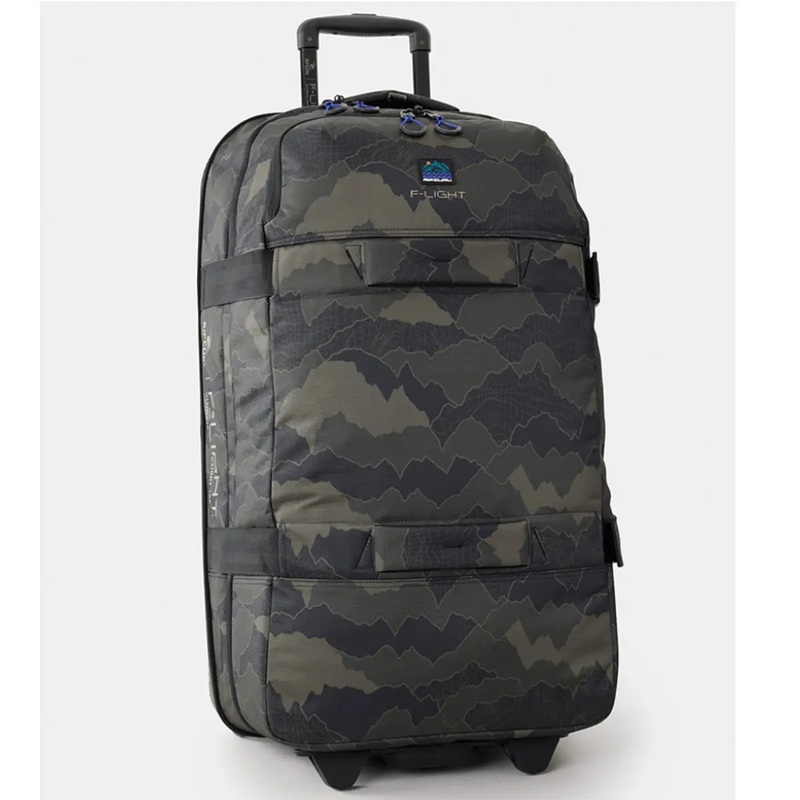 Rip Curl F-Light Global 100L Search Camo Wheeled Duffle - Black / Olive
