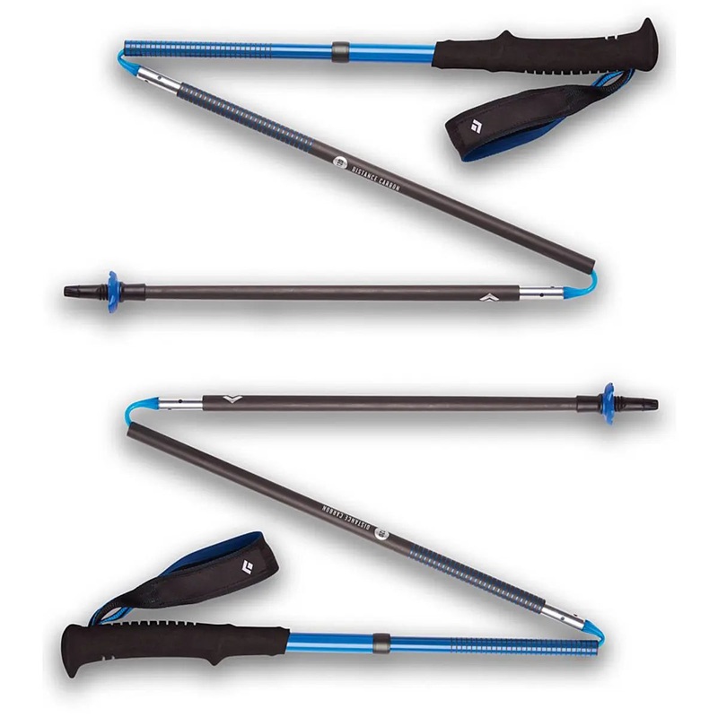 Black Diamond Distance Carbon Z Trekking / Running Poles 130 cm - Ultra Blue
