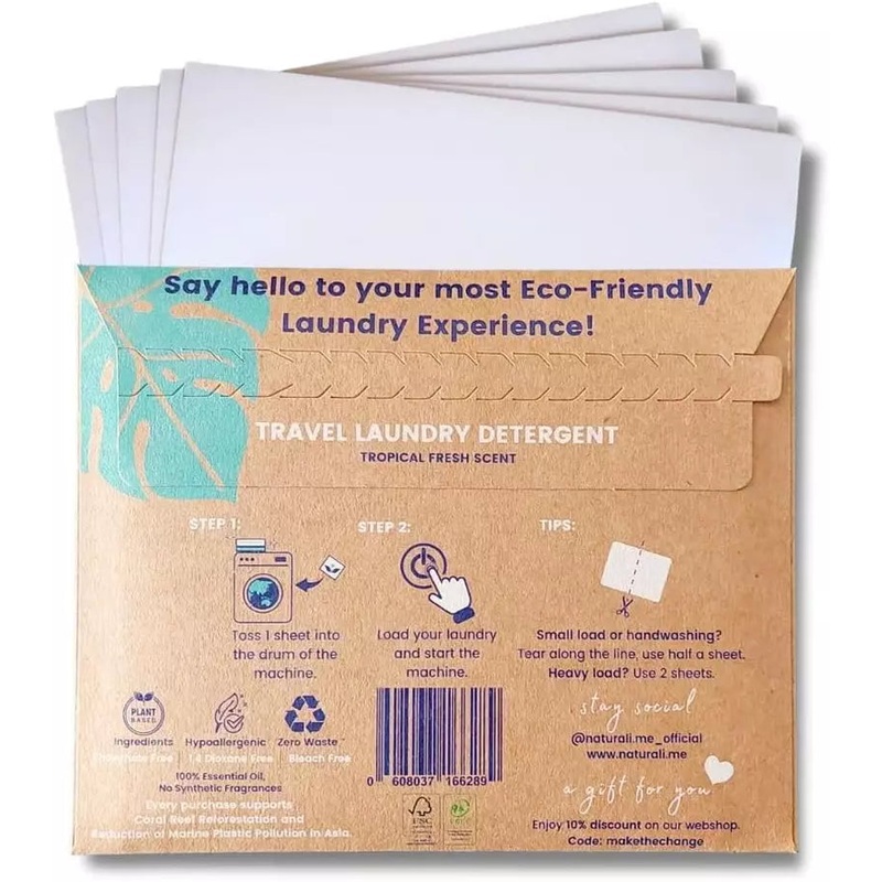 Eco Travel Laundry Detergent Sheets