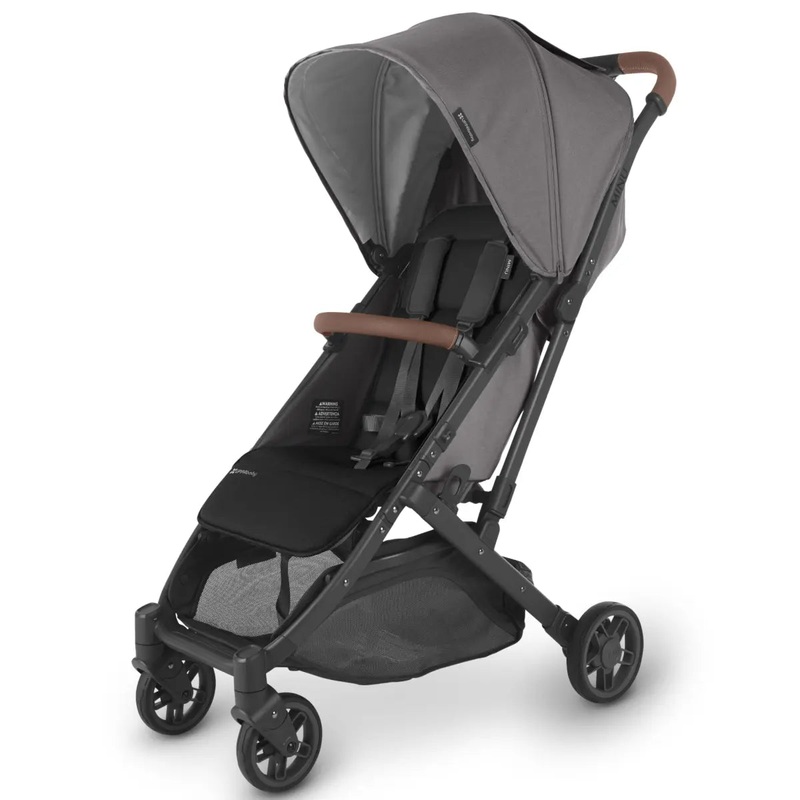 UPPAbaby Minu V2 - Travel Pram / Stroller - Charcoal Melange / Carbon / Saddle Leather (Greyson)