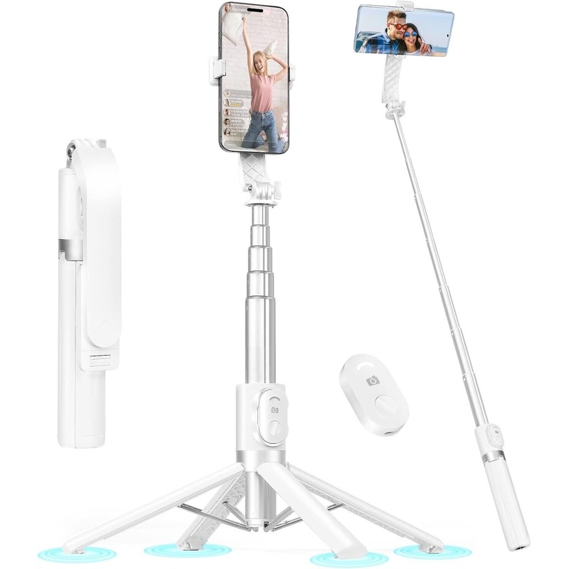 Aluminum Selfie Universal Tripod Selfie Travel Stand With Bluetooth