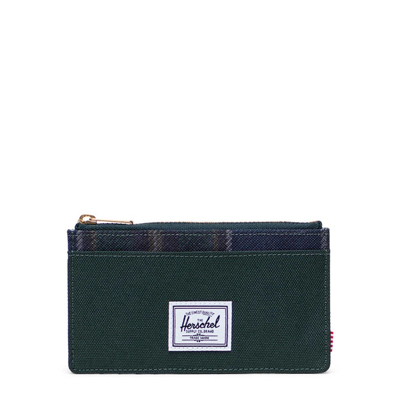 Herschel Oscar Large Cardholder Darkest Spruce Winter Plaid Wallet