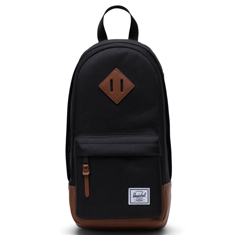 Herschel Heritage Shoulder Bag Black/Tan Crossbody