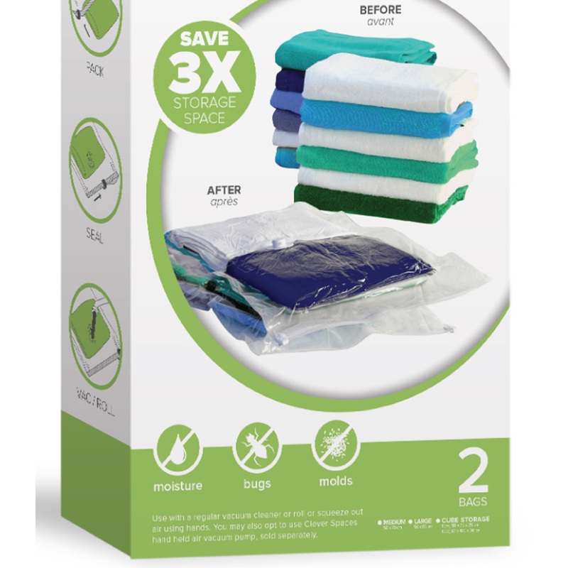 VACUUM STORAGE BAGS - LARGE (2 PCS)